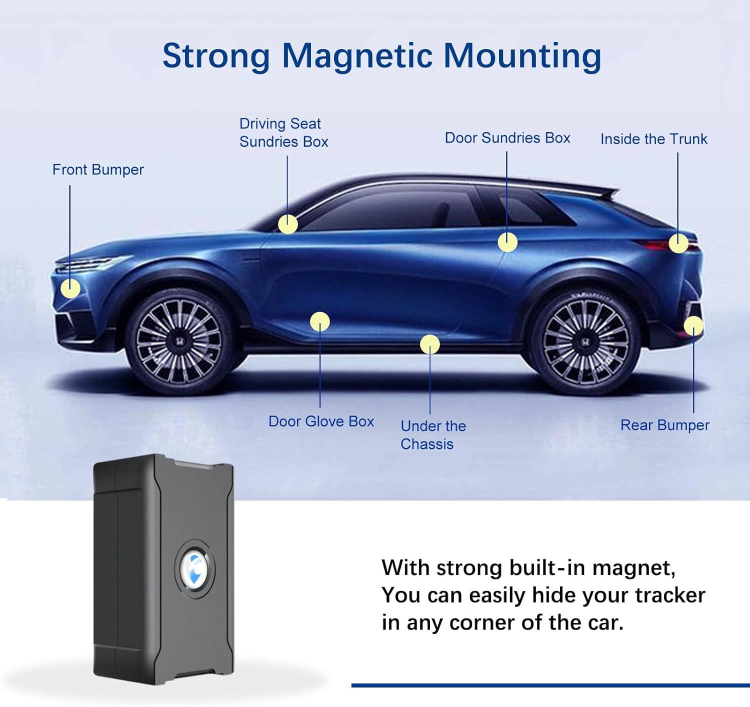 GPS Tracker for Vehicles Cars Long Battery Life up to 12 Months, Strong Magnetic, 10S Instant Updates, Geo-Fence, 4G Real Time Car Tracker Device Hidden Vehicle Tracking Devices, Subscription Needed