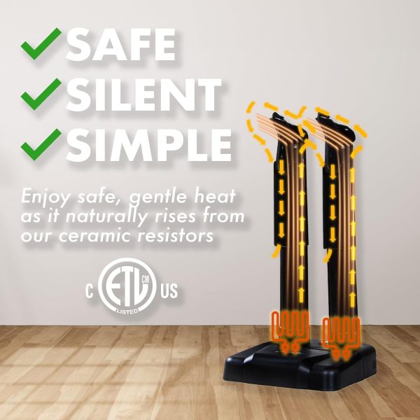 JobSite Boot Dryer - Silent Shoe Dryer & Warmer For Work Boots, Gloves & Shoes - Fanless Convection Dry - Helps Reduce Odor - Image 3