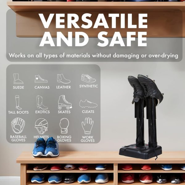 JobSite Boot Dryer - Silent Shoe Dryer & Warmer For Work Boots, Gloves & Shoes - Fanless Convection Dry - Helps Reduce Odor - Image 5