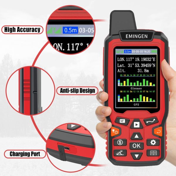ZL180 Handheld GPS for Surveying, High Precision Rugged Land Surveying Equipment for Ranches, Garden, Farmland and Parking Area Distance Measurement - Image 8